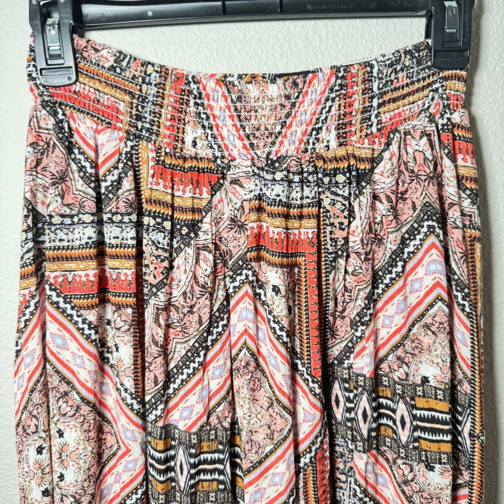 SHYANNE Boho Geometric‎ Print Maxi Wrap Skirt XS Tie Waist Western Festival - Picture 13 of 16